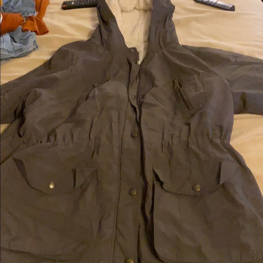Olive Green Long Faux Fur Lined Winter Jacket